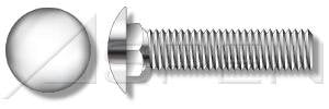 (10pcs) 1/2'-13 X 14, Carriage Bolts, Round Head, Square Neck, Full Thread, 304 Stainless Steel (18-8), Ships Free in USA