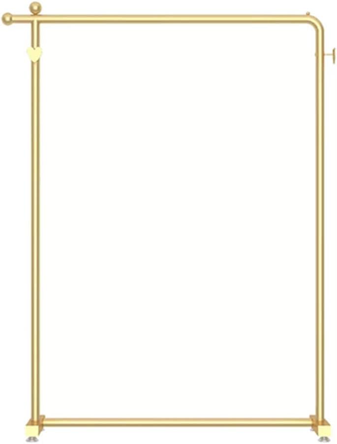 Metal Garment Rack Clothing Garment Rack Garment Rack Organizer Freestanding Hanger for Hanging Clothes, Coats, Skirts, Shirts, Sweaters, (Color : Gold, Size : 100x130cm)