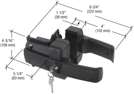 Lokk-Latch ZL3BL Black Magnetic Gate Lock