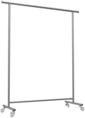 Heavy duty Garment rack Heavy Duty Clothes Rail On Wheels, Silver Stainless Steel Clothing Rack For Shop Home Office And Bedroom, Freestanding Coat Rack For Hanging Clothes, Easy To Assemble ( 100X40