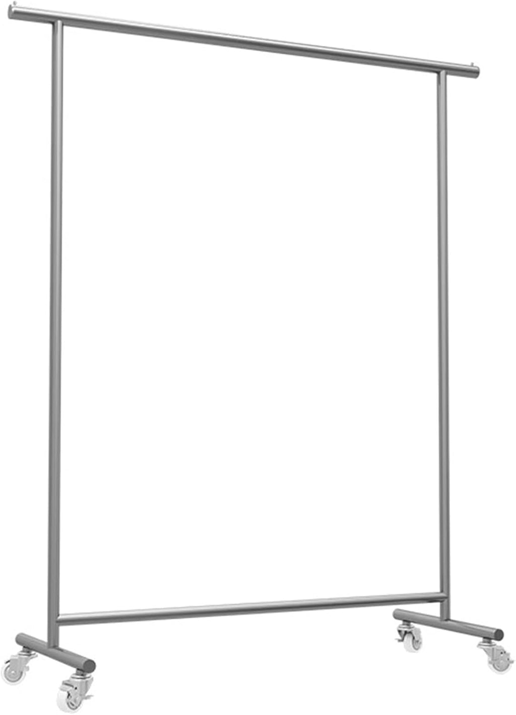 Heavy duty Garment rack Heavy Duty Clothes Rail On Wheels, Silver Stainless Steel Clothing Rack For Shop Home Office And Bedroom, Freestanding Coat Rack For Hanging Clothes, Easy To Assemble ( 120X40