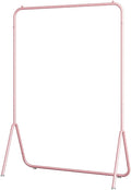 Garment Rack, Freestanding Garment Dress Hanging Display Rack For Coats, Shirts, Dresses, Scarves, Bags (Pink 120Cm)