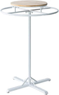 Freestanding Garment Rack, Metal, Commercial Clothes Display Stand, Heavy Duty, 360° Rotating, for Retail Boutiques Home, Laundry Room, 53/59in(White,60 * 135cm)