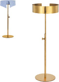 Stainless Steel Shirt Collar Display Stand, Freestanding Countertop Collar Holder For Dress Shirts & Suits, Height Adjustable Metal Collars Racks, Non-Slip Base(Gold,2 Pack)