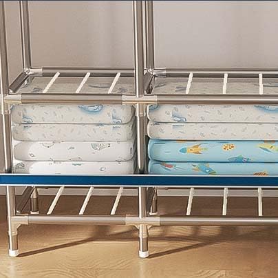 HUHJYUGE Portable Closet for Bedroom, Freestanding Closet Organizer, Heavy Duty Garment Rack, Wardrobe Clothes Organizer with Non-Woven Fabric Cover, Bedroom Armoire, for Cloakroom