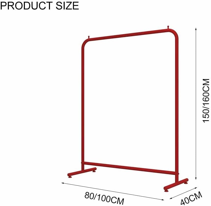 Freestanding Garment Display Retail Rack, Standing Hanging Stand, Multi-Purpose Metal Shelf, Hanging Clothes Organizer Rail for Display and Storage(80x40x150 cm)