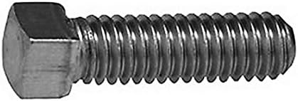 Square Head Set Screw, Oval Point, 5/16-18 x 3', Alloy Steel Case Hardened, Black Oxide, Full Thread (Quantity: 1200) Coarse Thread, 5/16 inch Square Head Bolts, Length: 3 inch