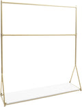 Metal Clothes Display Rack, Freestanding Garment Clothing Hanger Storage Shelf with Clothing Hanger Storage Shelf, 59x15.7x62.9 inch