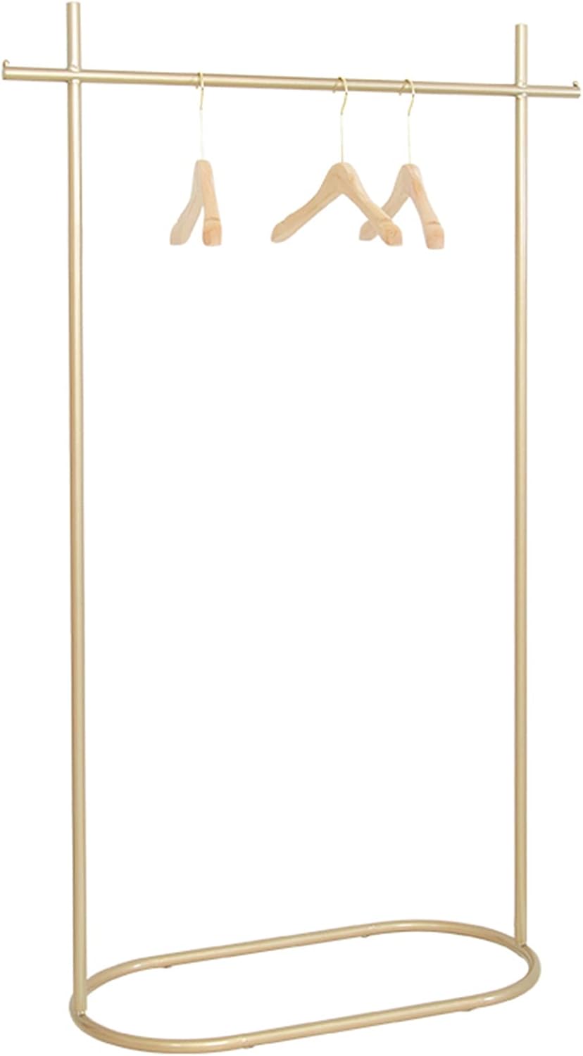 Heavy Duty Coat Rack, Garment rack Golden Wrought Iron Clothes Rail, Freestanding Single Rod Clothing Rack, Heavy Duty Metal Garment Rack For Bedrooms And Small Spaces, Easy To Assemble ( 100x40x160C