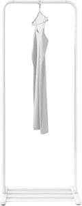 Heavy Duty Coat Rack, Garment Rack Freestanding Coat Rack Stand with Hanging Rod and Shelves, Multifunction Clothing Rack for Hanging Clothes, Metal Clothes Rail for Entryway (White)