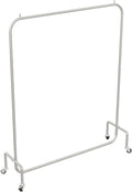 Heavy Duty Coat Rack, Garment rack Silver Stainless Steel Clothing Rack On Wheels Heavy Duty Clothes Rails For Bedrooms And Laundry Rooms Freestanding Hanger Single Rod Coat Rack ( 120X40X150CM)