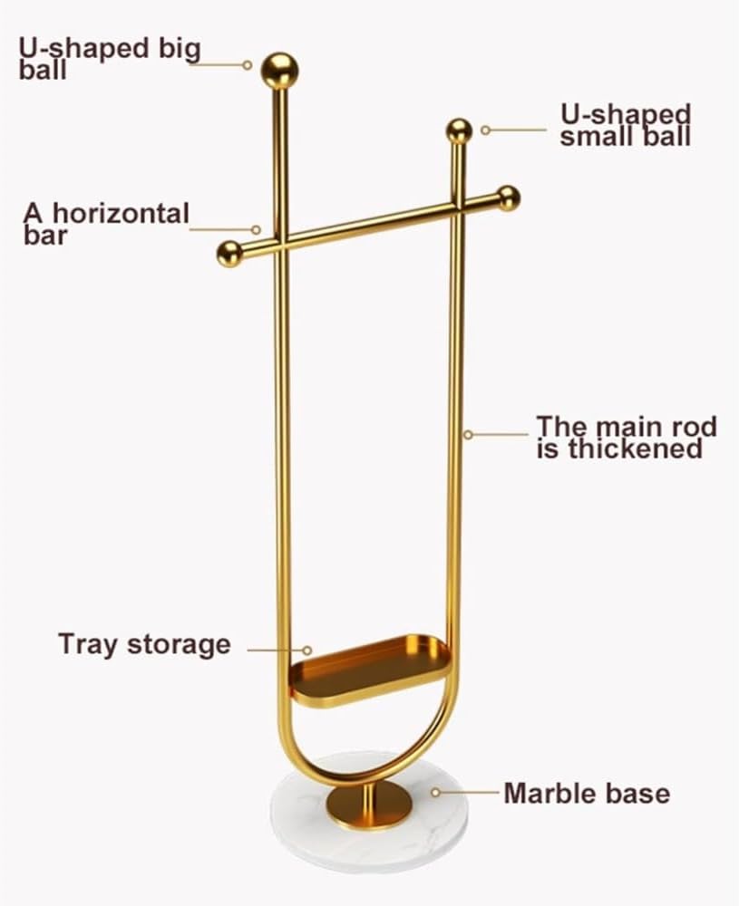 Coat Rack Stand Heavy-Duty Metal Coat Rack,Gold Clothes Rack with Marble Base,Sturdy Garment Rack for Storing Clothes, Shirts Coat Hanger Stand(White)