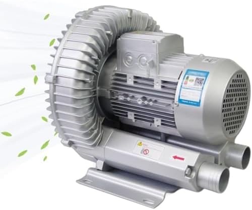 50Hz 220V Single Phase Regenerative Blower, High Efficiency Vortex Ring Blower for Waste Water Aeration, Fish Pond and Aquarium, 370W 0.50HP