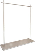 Heavy duty Garment rack Silver Stainless Steel Clothing Rack With Top Rod And Shelves Heavy Duty Clothes Rail For Hanging Clothes Freestanding Coat Rack For Bedroom Portable Clothes Organizer ( 120X4