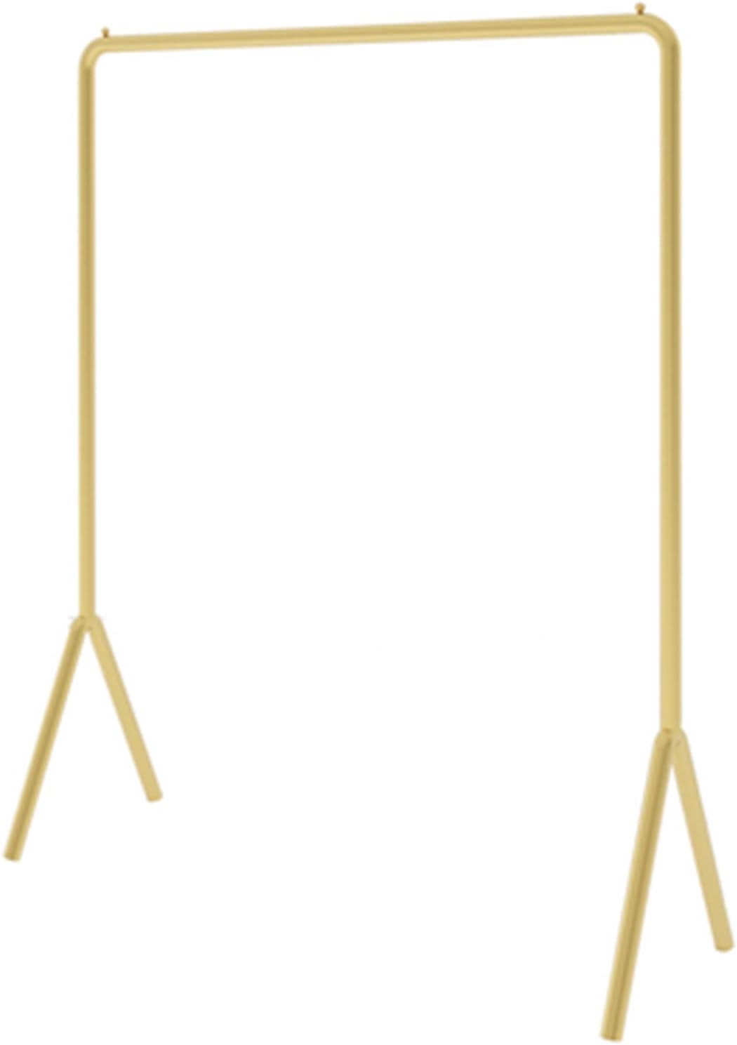 Gold Clothing Garment Rack,Simple Trending Standard Rod Display Clothing Rack,Modern Clothing Rack Free Standing Hanging Rack for Boutique Retail,Clothes St(150 * 150cm