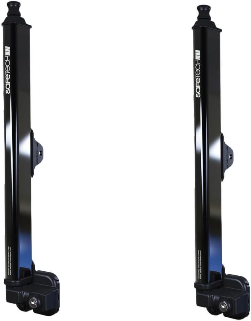 Safetech Hardware 22-inch Magnetic Top Pull Pool Gate Latch - Key Lockable (2 Pack) | Pool Gate Latch | Heavy Duty Vertical Self-Locking Latch | Vinyl & Aluminum/Metal Gates, Any Square Post | SL-50H