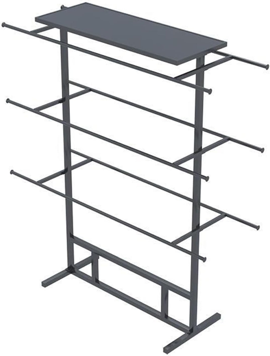 Heavy Duty Garment Rack Underwear Display Rack Organizer, Free Standing Metal Clothes Rack Storage Clothing Rack for Hanging Clothes, for Bag Skirts Socks U(Black-Length 100cm