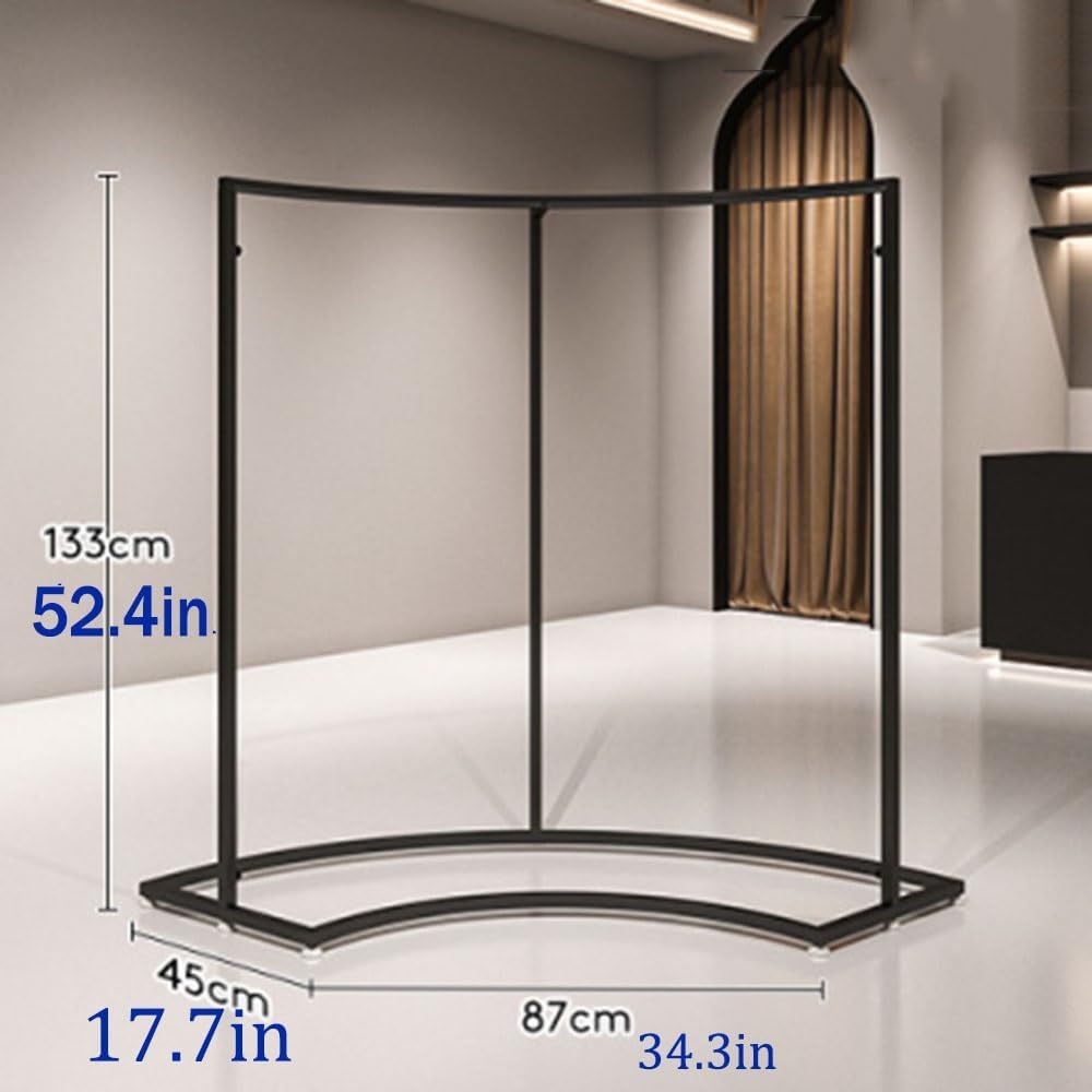 Industrial Iron Garment Rack for Hanging Clothes 52.4in/61in Commercial Freestanding Clothes Hanging Rack for Coats, Shirts, Dress Home Heavy Duty Clothing Racks(87x45x133cm/34.3x17.7x52.4in)