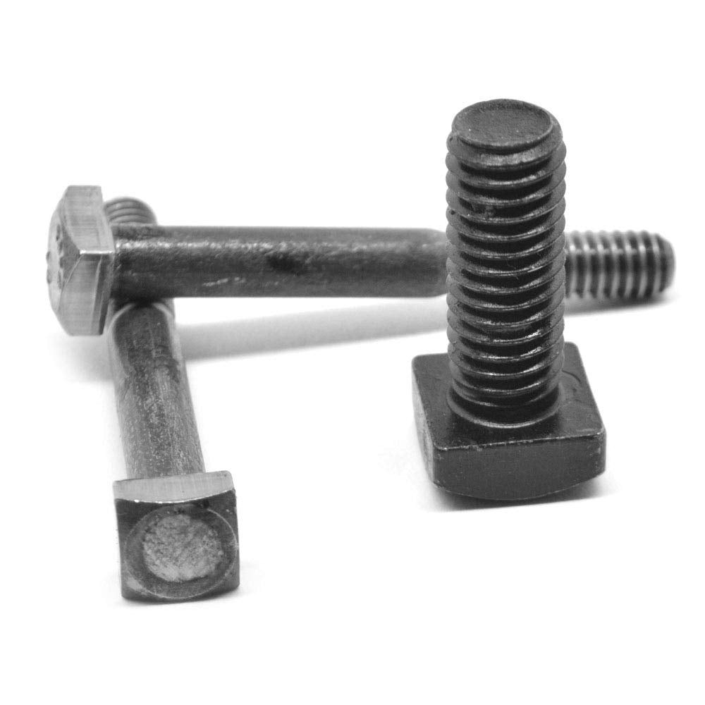 1/2'-13 x 6 (PT) Coarse Thread A307 Grade A Square Head Machine Bolt Low Carbon Steel Plain Finish Pk 125