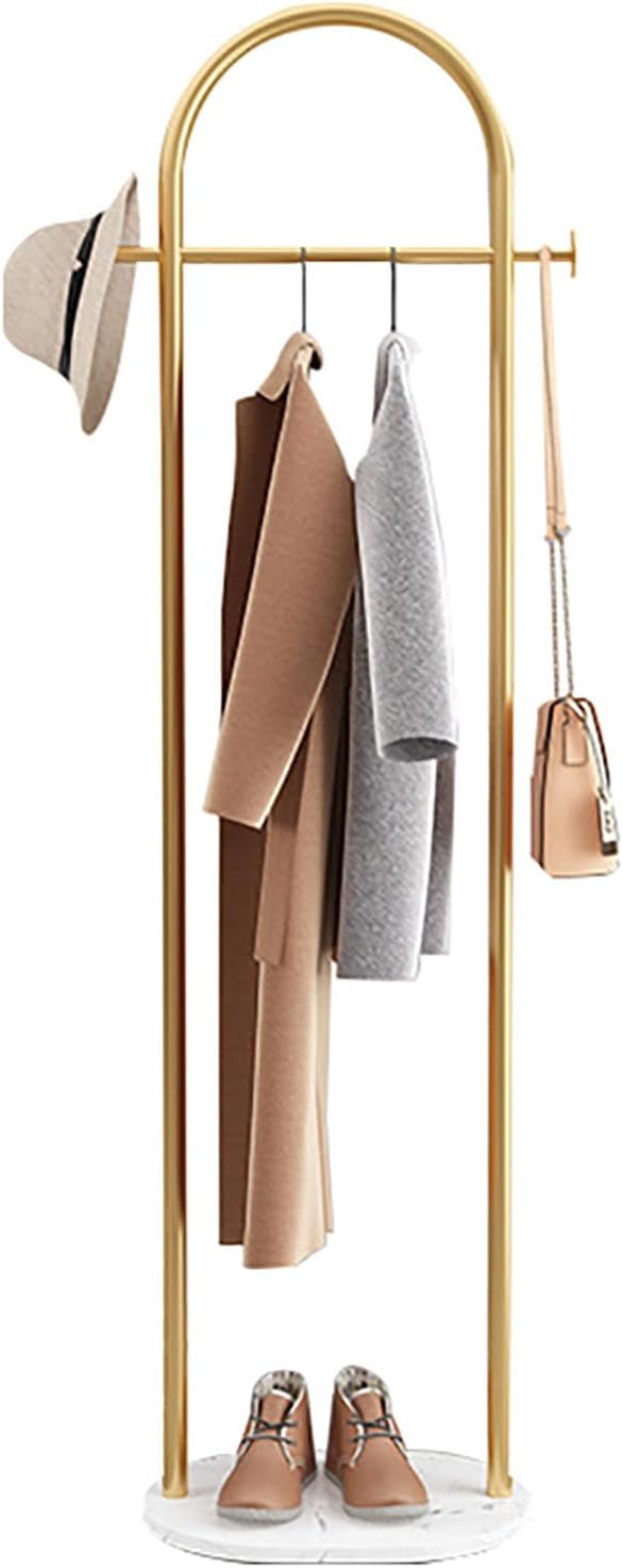 Freestanding Metal Garment Rack - Portable Clothing Storage Solution for Organizing Coats, Skirts, Shirts, and Sweaters - Perfect for Bedroom and Living Room Spaces