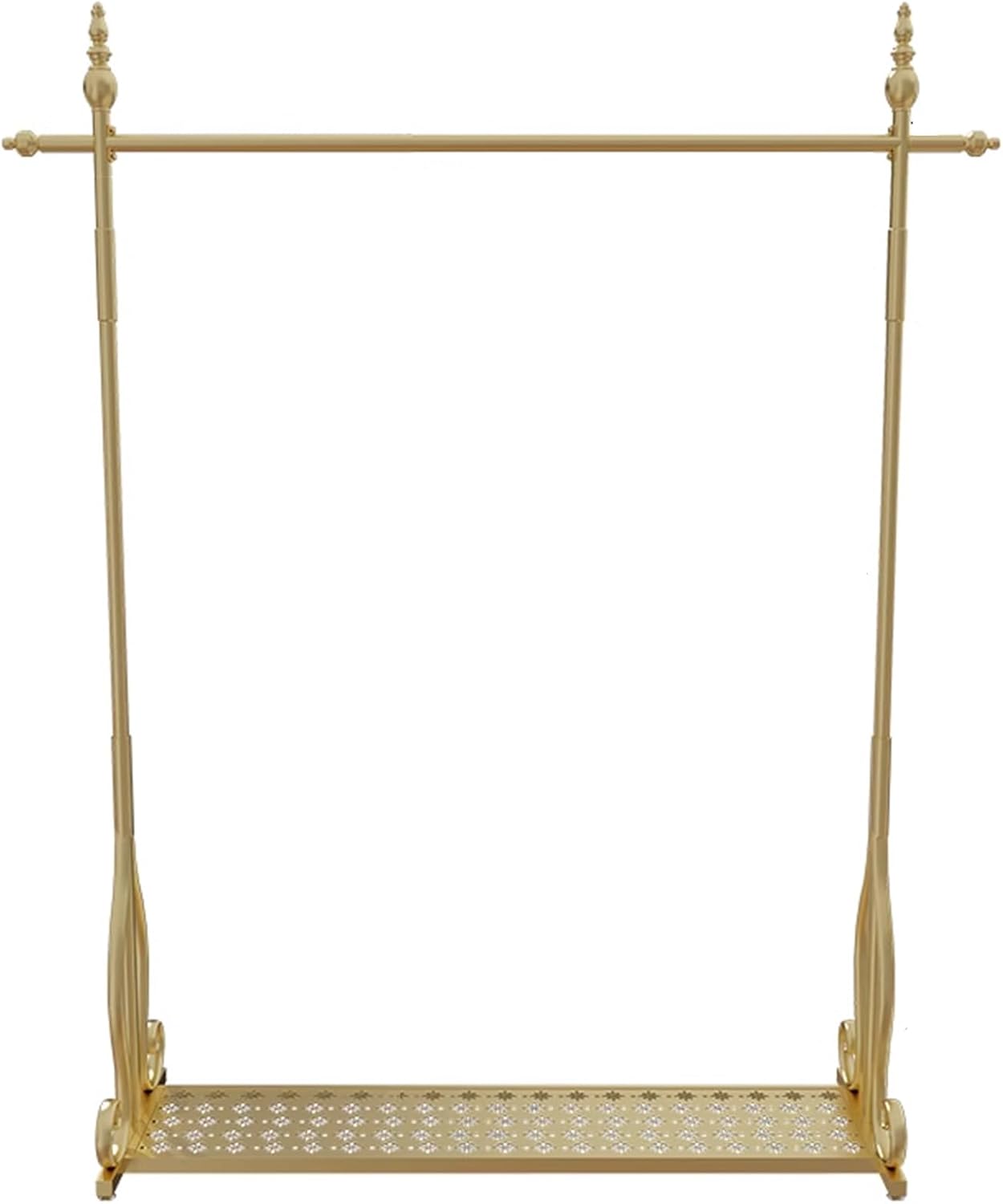 Heavy duty Garment rack Modern Commercial Grade Clothing Rack For Hanging Clothes Heavy Duty Clothes Rail With Shelves Freestanding Gold Metal Coat Rack For Bedroom Large Capacity Clothes Orga ( 120X