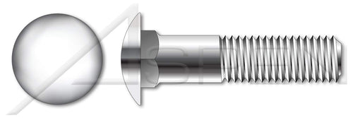 (1 pcs) 1/2'-13 X 9, Carriage Bolts, Round Head, Square Neck, 316 Stainless Steel