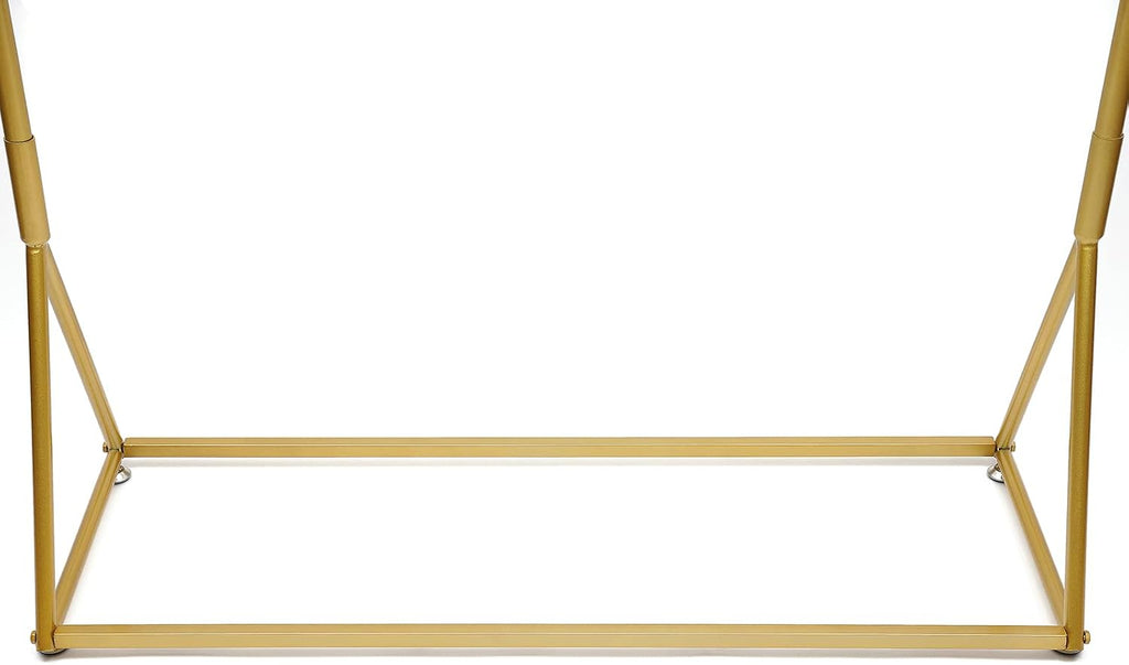 Portable Iron Durable 2 Tier Clothes Rack Retro Freestanding Gold Garment Rack For Hanging Shirts Coats Suits Pants 47.2x15.7x62.9 Inch Gold for Laundry Rooms, Balconies, Bedrooms