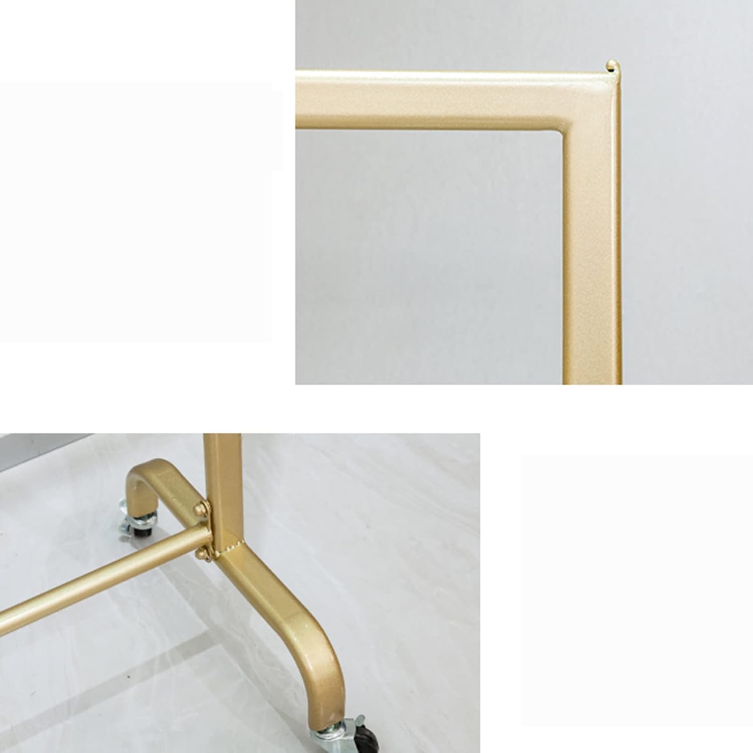 Heavy duty Garment rack Modern Clothes Rail On Wheels, Gold Metal Clothing Rack For Hanging Clothes, Freestanding Hangers For Bedrooms And Boutiques, Commercial Grade Single Rail Coat Rack ( 150X40X1