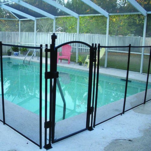 EZ-Guard 4' Tall Self Closing/Self Latching Mesh Child Safety Pool Fence Gate Kit for In-Ground Pools - (tan, 4 ft)