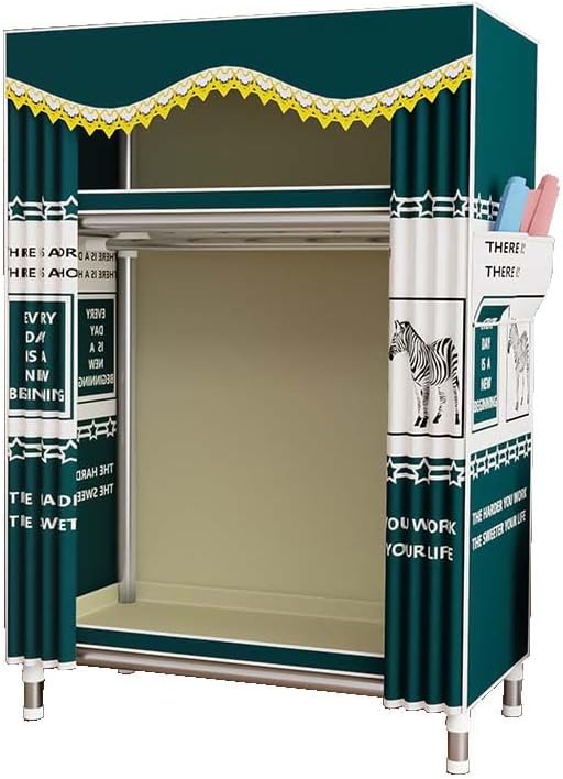 HUHJYUGE Portable Closet for Bedroom, Freestanding Closet Organizer, Heavy Duty Garment Rack, Wardrobe Clothes Organizer with Non-Woven Fabric Cover, Bedroom Armoire, for Cloakroom