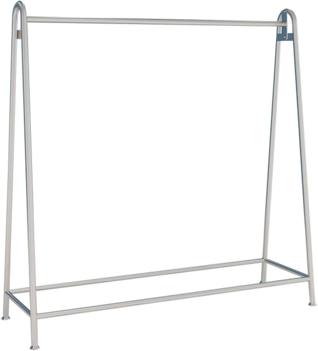 Heavy duty Garment rack Silver Metal Clothes Rail Nordic Modern Clothing Rack For Hanging Clothes Freestanding Coat Rack For Bedroom Living Room And Boutique Easy To Assemble Clothes Organizer ( 120X