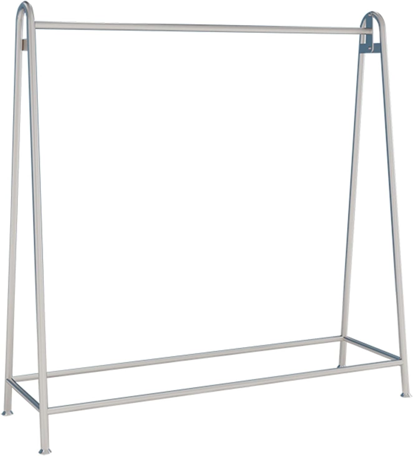 Heavy duty Garment rack Silver Metal Clothes Rail Nordic Modern Clothing Rack For Hanging Clothes Freestanding Coat Rack For Bedroom Living Room And Boutique Easy To Assemble Clothes Organizer ( 120X