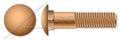 (15 pcs) 1/2'-13 X 2, Carriage Bolts, Round Head, Square Neck, Silicon Bronze