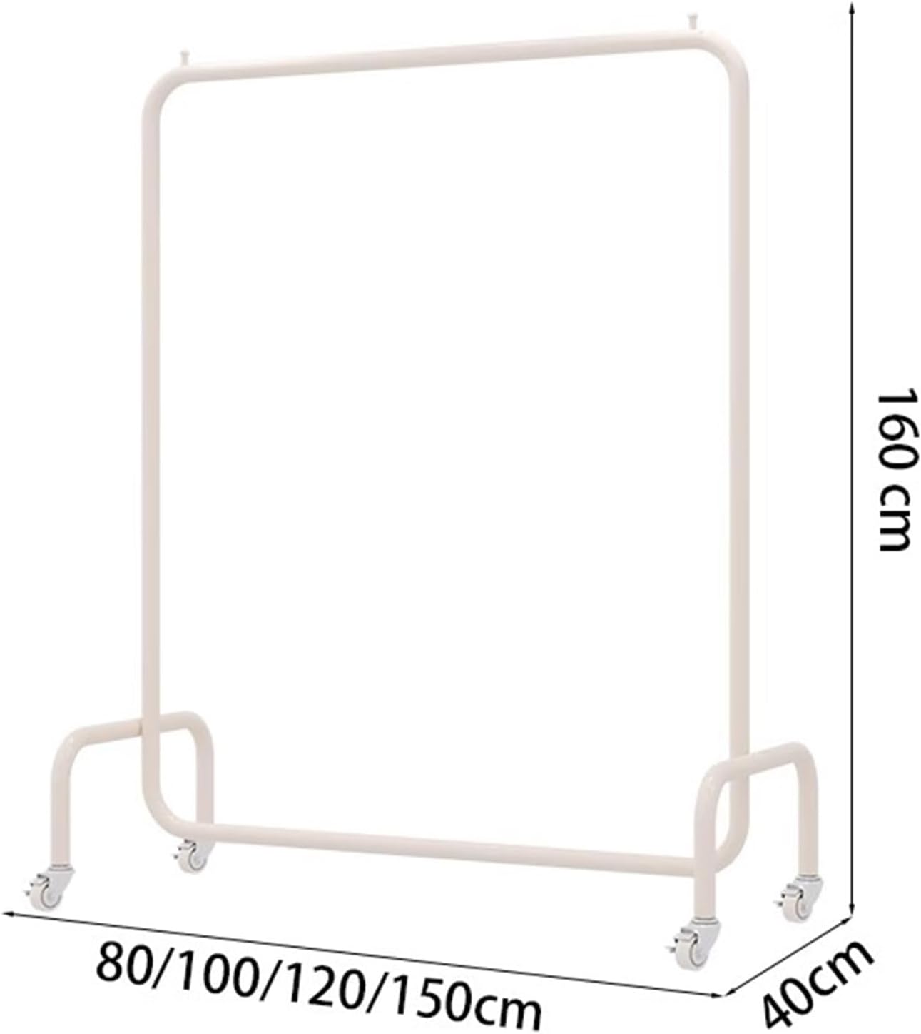Heavy duty Garment rack Heavy Duty Clothes Rail With Wheels, Rolling Clothing Rack For Hanging Clothes, Freestanding Clothes Display Rack For Boutique, Stainless Steel Coat Rack For Bedroom ( 100X40X