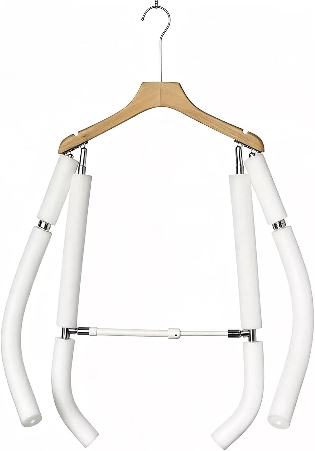 Adjustable Mannequin Coat Hanger, Invisible Coat Rack for Clothing Photography, Space Saver, Freestanding Clothes Rack for Shirt Display, Pants & Tops Hanger