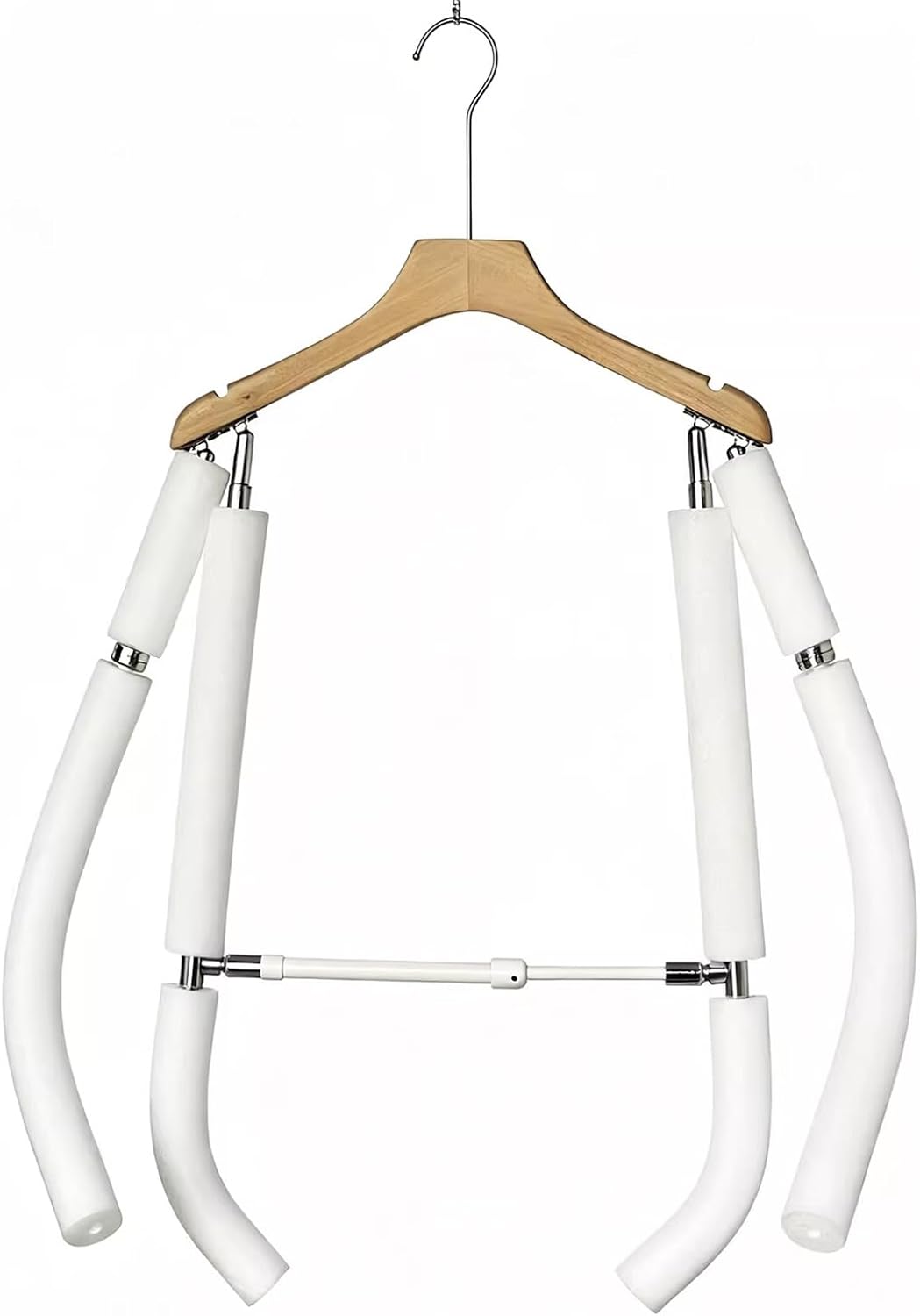 Adjustable Mannequin Coat Hanger, Invisible Coat Rack for Clothing Photography, Space Saver, Freestanding Clothes Rack for Shirt Display, Pants & Tops Hanger