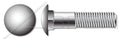 (40 pcs) 1/2'-13 X 12, Carriage Bolts, Round Head, Square Neck, 6' Thread Length, 316 Stainless Steel