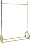Heavy duty Garment rack Commercial Grade Clothes Rail, Gold Metal Clothing Rack For Hanging Clothes, Freestanding Single Rod Coat Rack Stand, Bedroom And Boutique Hanging Racks Hanger ( 120X40X160CM)