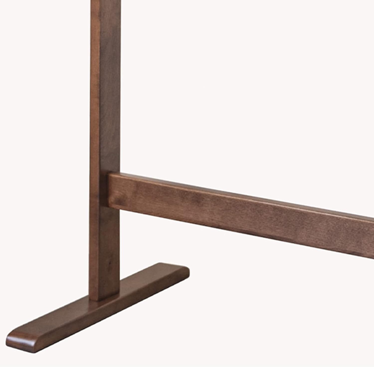 Heavy Duty Garment Rack Solid Wood Clothing Rack for Hanging Clothes Large Capacity Clothes Rail for Bedrooms and Entryway Freestanding Coat Rack, Easy to Assemble (Walnut Color 65X38X150CM)
