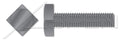 (300 pcs) 1/2'-13 X 2, Machine Bolts, Square Head, Full Thread, A307 Steel, Plain