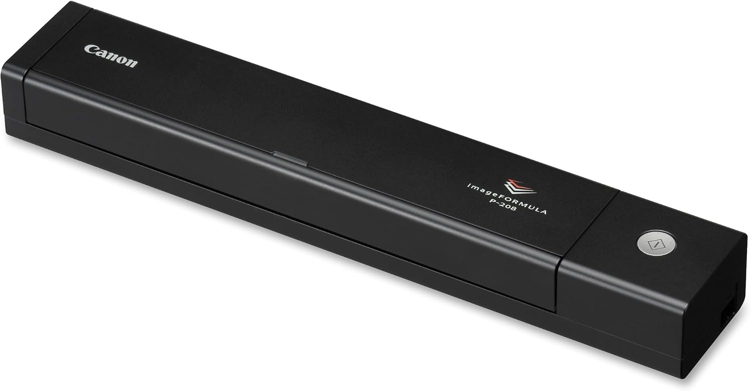 Canon imageFORMULA P-208II Personal Document Scanner, 1.5' x 12.3' x 2.2'
