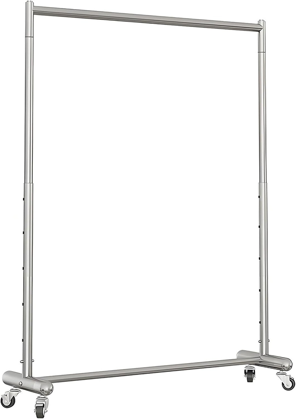 Heavy Duty Clothes Rack on Wheels, Freestanding Height Adjustable Rolling Garment Rack for Hanging Clothes, Coats, Skirts, Shirts(100cm/39in)