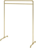 Single-Rod Drying Rack, Industrial Clothes Hanging Rail for Coats, Dresses, Trousers, Shirts, Freestanding Garment Rack for Clothes Store, Laundry, Bedroom, Balcony(Size:155*80CM,Color:Golden)