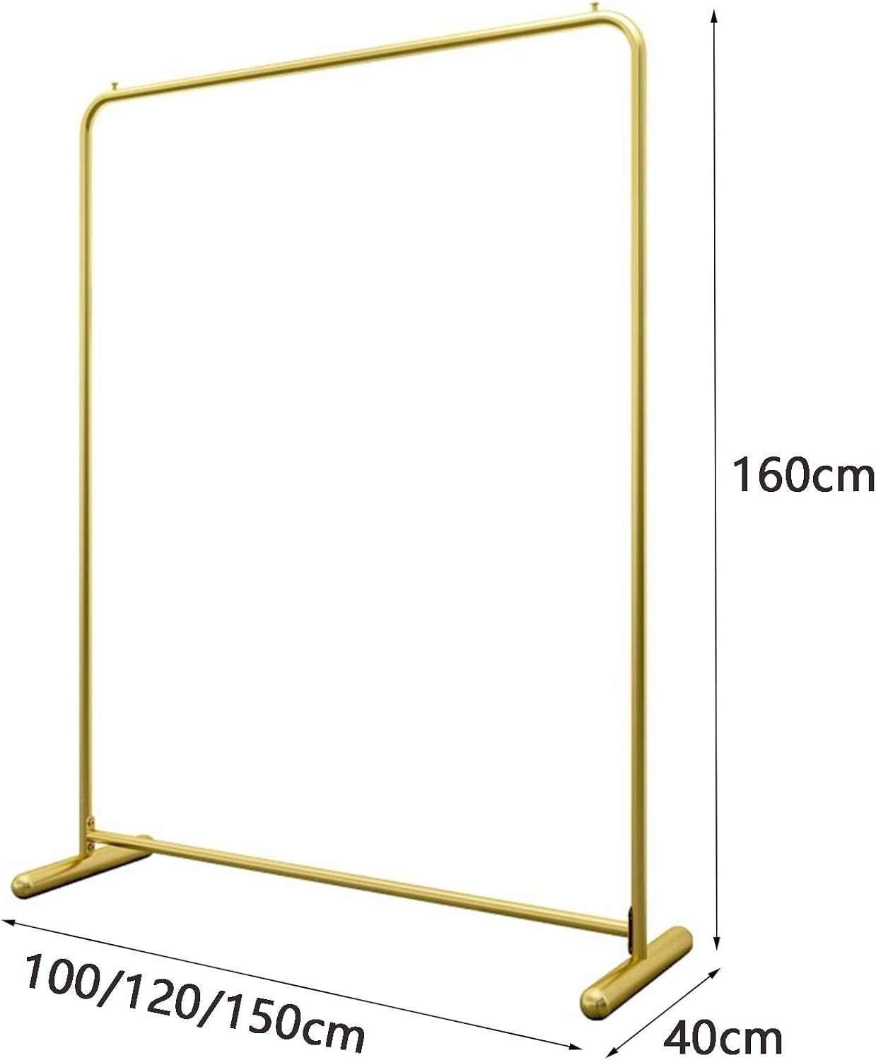 Heavy Duty Coat Rack, Garment Rack Metal Clothes Rail for Bedroom, Heavy-Duty Clothing Rack for Hanging and Display Clothes, Freestanding Single-Rail Coat Rack for Retail Store (120X40X160CM)