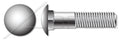 (1 pcs) 1/2'-13 X 10, Carriage Bolts, Round Head, Square Neck, 316 Stainless Steel