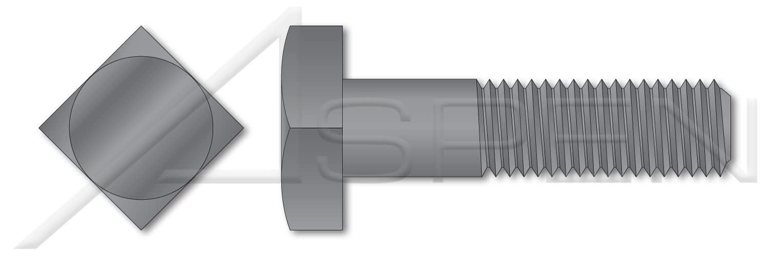 (100 pcs) 1/2'-13 X 4-1/2', Machine Bolts, Square Head, Steel