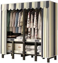 HUHJYUGE Wardrobe Closet with Cover, Portable Wardrobe Closet for Bedroom, Freestanding Clothes Garment Rack, Clothes Storage Organizer Shelves, Heavy Duty Closet Storage Organizer, for Cloakroom