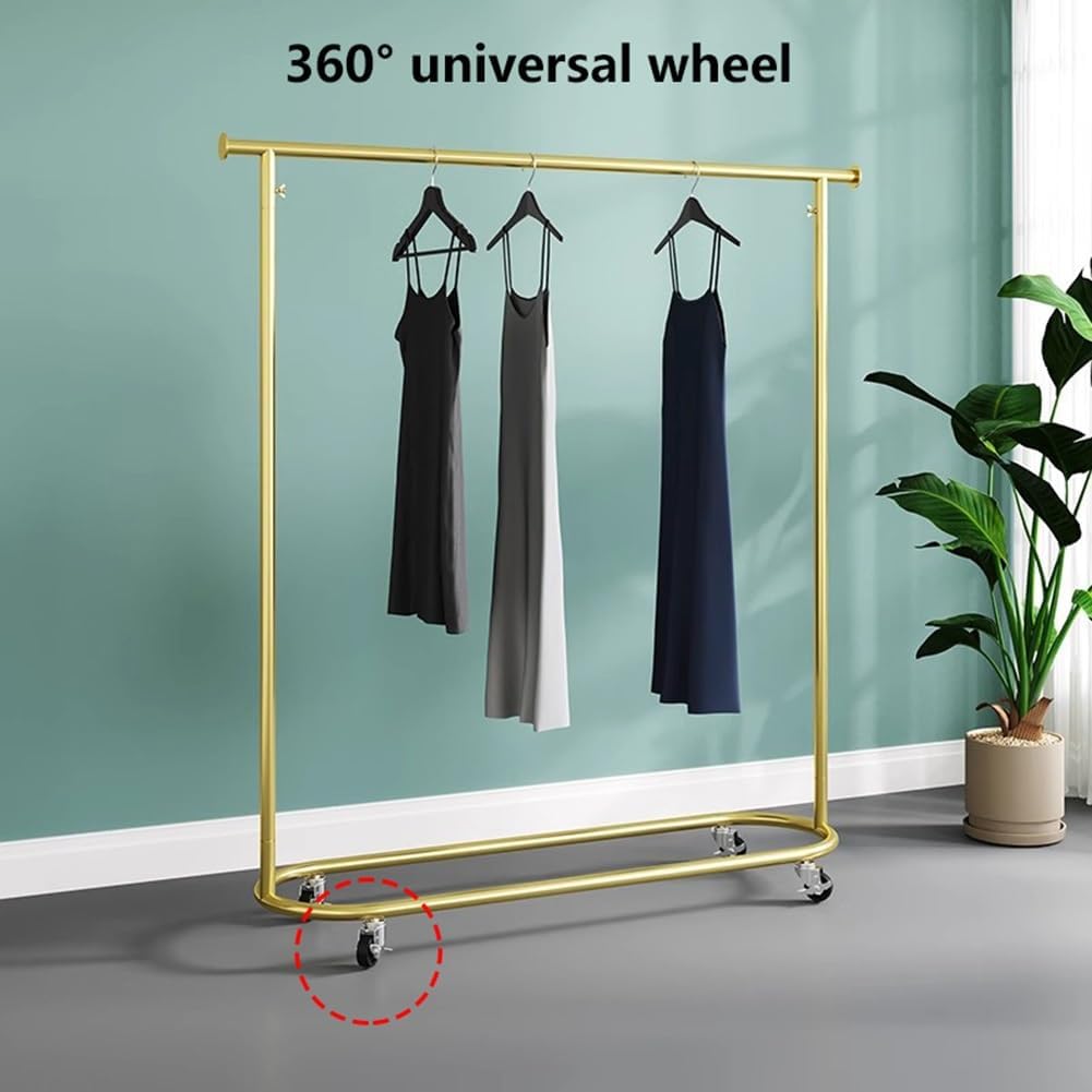 Heavy Duty Clothes Rack with Wheels, 30cm Wide Freestanding Metal Rolling Garment Rack for Coats, Shirts, Dress(Black,80x30x155cm)