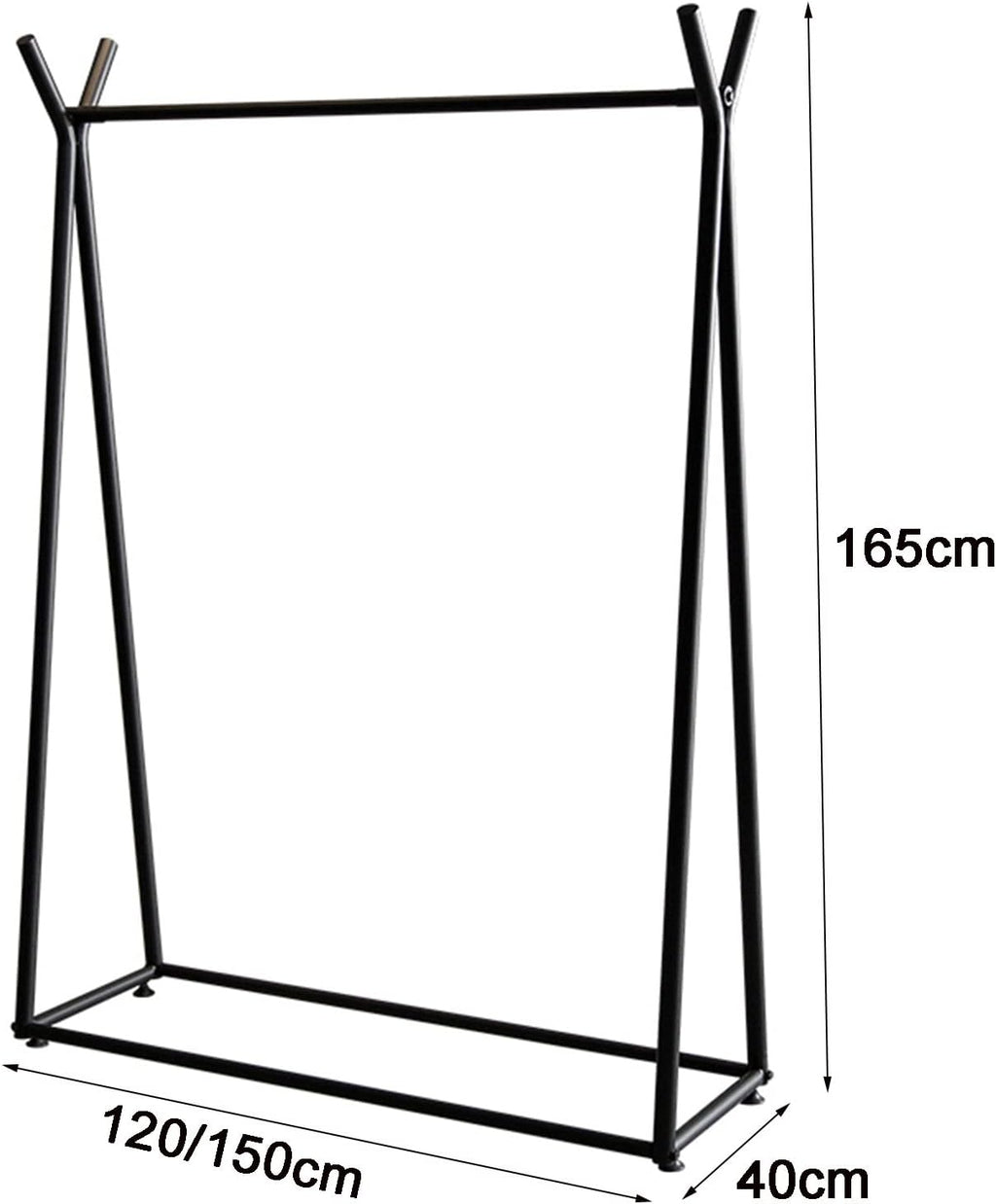 Heavy Duty Coat Rack, Garment rack Industrial Vintage Clothes Rail For Bedroom And Living Room Heavy Duty Metal Clothing Rack For Hanging Clothes Freestanding Retail Display Racks Single Rod ( 120X40