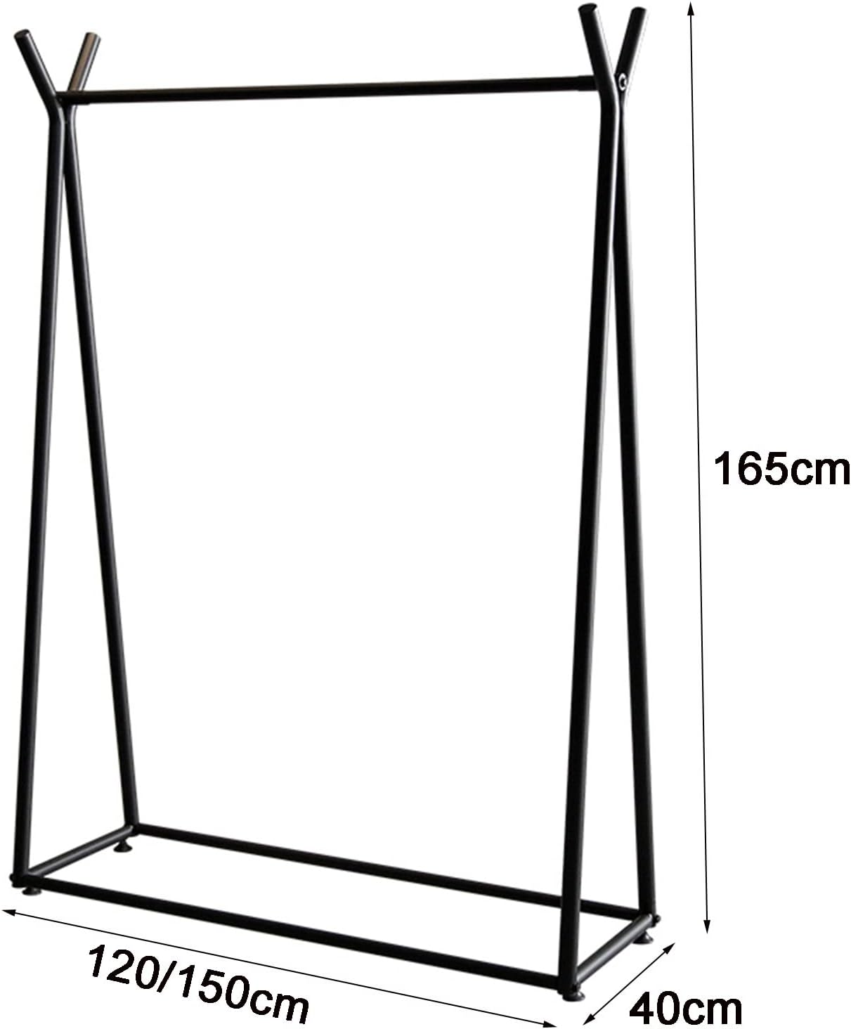 Heavy Duty Coat Rack, Garment rack Industrial Vintage Clothes Rail For Bedroom And Living Room Heavy Duty Metal Clothing Rack For Hanging Clothes Freestanding Retail Display Racks Single Rod ( 120X40
